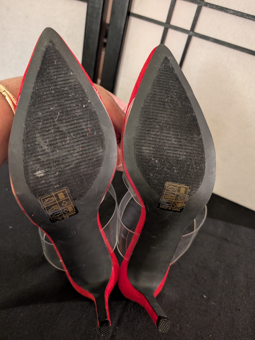 VICI Red Heart-Detail Clear Strap Mules - Picture 7 of 11